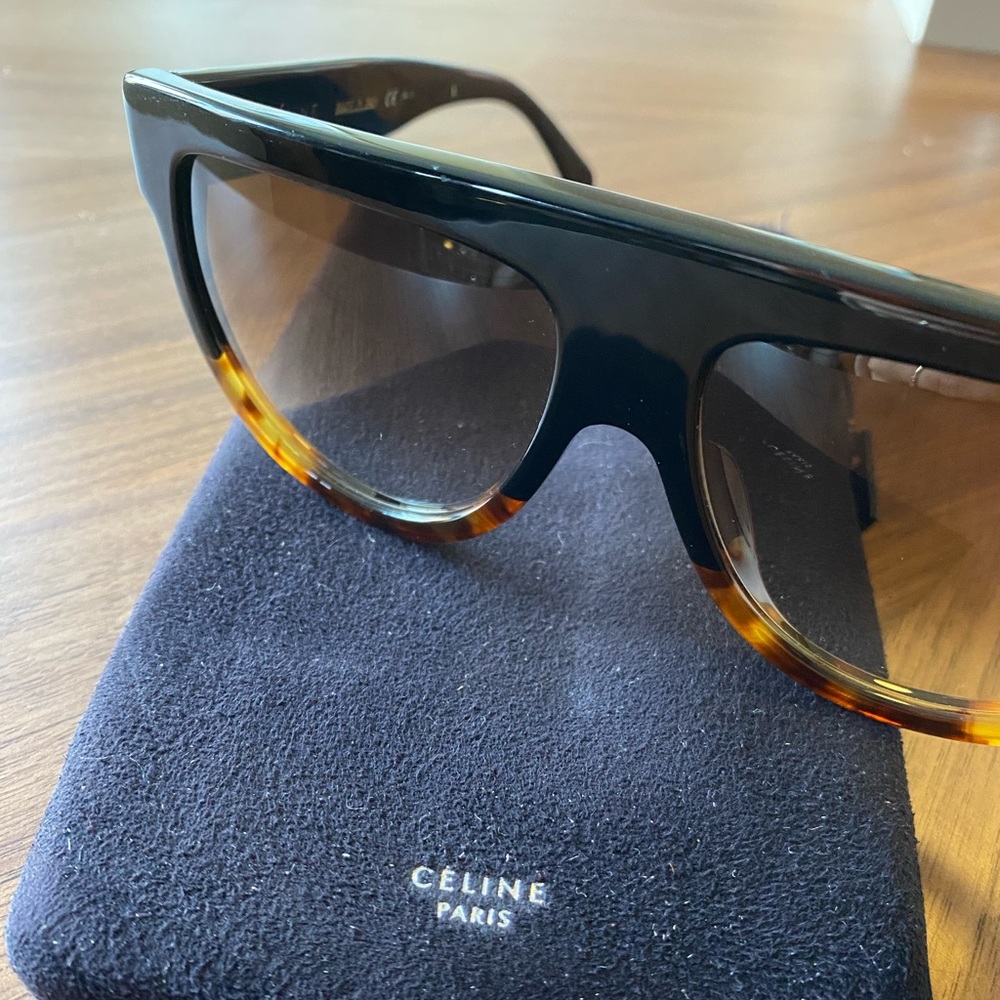 CELINE SUNGLASSES Flattop two-tone